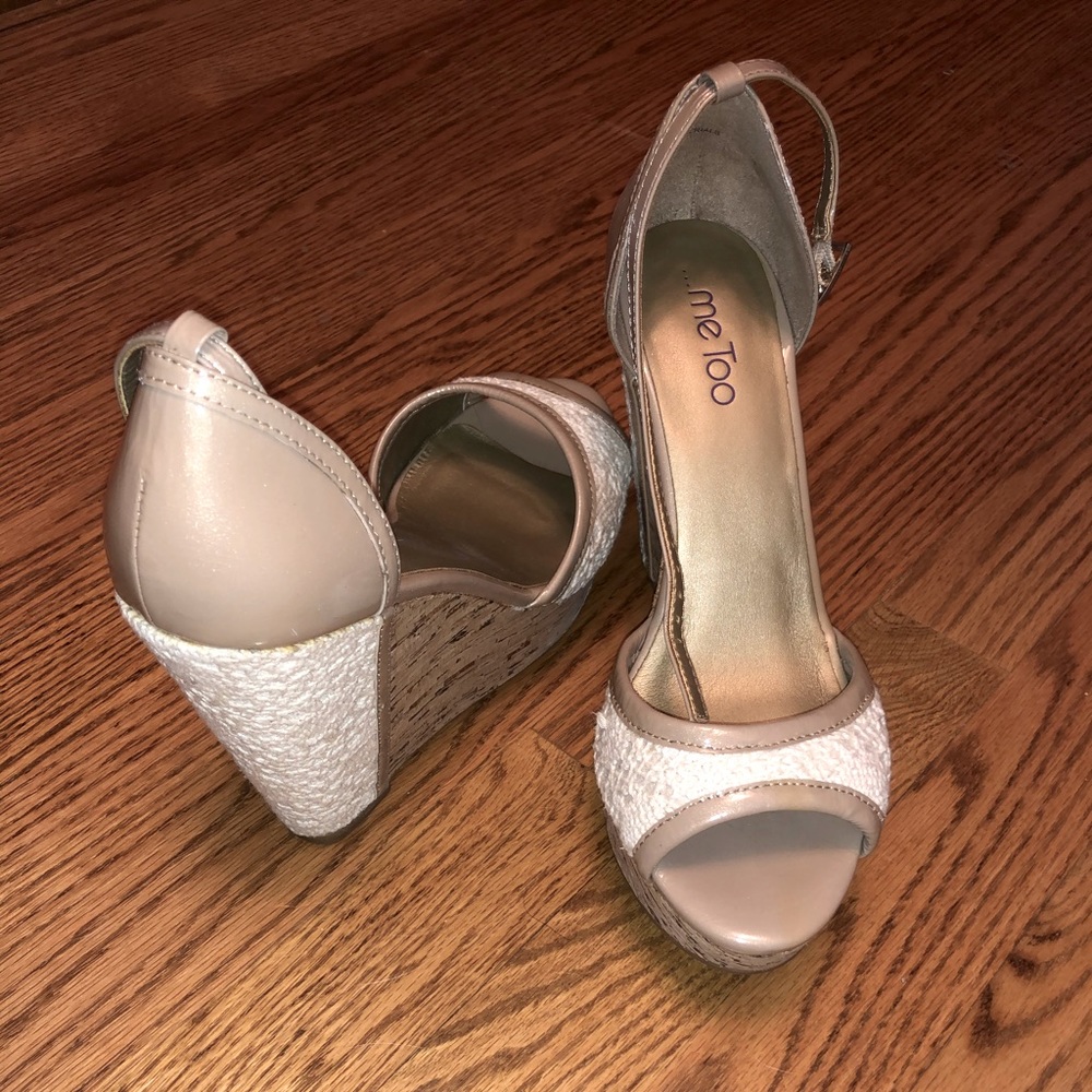 Me too nude wedge heel